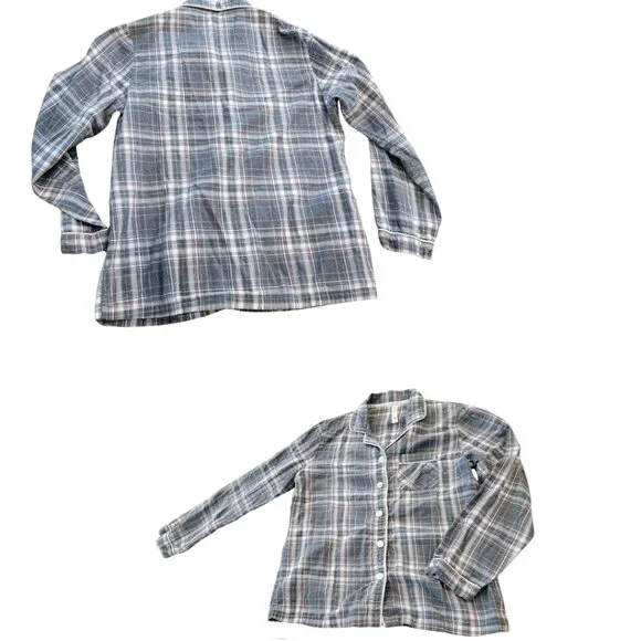 Gilligan & O Malley Plaid 2PC Pajama Set Pants & Top - Picture 3 of 14